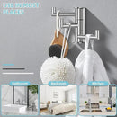 Angle Simple Towel Hook for Bathroom, SUS 304 Stainless Steel Foldable Robe Towel Holder, Wall Coat Hook, Polished Chrome by CozyNest Decor