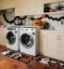 Halloween Kitchen Mat Set of 2, Pumpkin Ghosts Boo Cat Halloween Decor, Halloween Rug for Floor, Indoor Home Decor with Non-Slip Backing,17 x 29 Inch & 17 x 47 Inch by CozyNest Decor