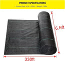 Driveway Fabric - 6.5x330 ft Commercial Weed Barrier - Heavy Duty 3.5OZ French Drain Fabric for Erosion Control and Landscape Projects by GreenHaven Gardens