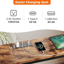 SUPERJARE 70 Inch Console Table with Outlet, Sofa Table with Charging Station, Narrow Entryway Table, Skinny Hallway Table, for Living Room, Rustic Brown by CozyNest Decor