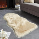 AMTOVO Faux Fur Rug, Beige Area Rug, Fluffy Sheepskin Rug, Fuzzy Ultra Soft 2 x 4 ft Shag Rugs for Bedroom Sofa Throw Cushion Room Decor, Sheepskin by CozyNest Decor