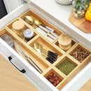 Bamboo Drawer Organizer Set, 9 PCS Multi-Use Individual Wood Storage Organizers, Junk Drawer Divider and Storage Trays Containers for Kitchen, Bathroom, Office Desk, Makeup, Jewelry, Utensils by CozyNest Decor