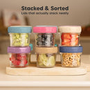 KeaBabies 12pk 4oz Glass Baby Food Containers with Lids - Leak-Proof, Microwavable Small Glass Jars, Baby Purees & Toddler Snack Storage Containers, BPA-Free, Dishwasher & Freezer Safe (Sunset) by TinyTreasures Baby Boutique