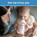 Dr. Brown's Wide-Neck Baby Bottle Handles, 100% Silicone, Easy Grip Removable Handles for Bottle to Sippy Cup Transition, Black/Ecru/Pink, 3-Pack, 4m+ by TinyTreasures Baby Boutique