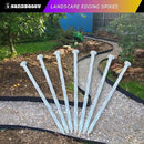 Sandbaggy 6 inch Galvanized Landscape Edging Spikes - Spiral Landscape Nails - 7 Gauge Steel - Great For Hard Rocky Soil - Also Great For Paver Edging, Artificial Turf, Landscape Fabric (1000, 6 inch) by CozyNest Decor