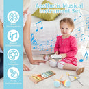 Baby Musical Instruments Set Wooden Montessori Toys for Toddlers 1-3 Percussion Instruments Set Modern Boho Music Toys for Kids Preschool Educational. by TinyTreasures Baby Boutique