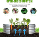 SnugNiture Galvanized Raised Garden Bed, 6x3x1.5ft Oval Metal Planter Box for Planting Outdoor Plants Vegetables by GreenHaven Gardens