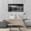 Brooklyn Bridge Wall Art for Living Room City Wall Decor for Bedroom Black Wall Decor for Office 20 x 40 Inch by CozyNest Decor
