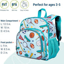 Wildkin 12-inch Kids Backpack – Padded, Adjustable, Ideal for Daycare & Travel - Team Spirit by TinyTreasures Baby Boutique