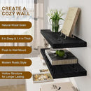 Fun Memories Rustic Black Floating Shelves 24 Inch Long, 8 Inch Deep Floating Shelf, 24 x 8 Wall Shelves Set of 2, Deep Black Bathroom Shelves, 24 Long Floating Bookshelf Wall Mounted by CozyNest Decor