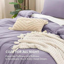 Litanika Grayish Purple Comforter Set Twin/Twin XL Size, 2 Pieces Lightweight Solid Bedding Comforter Set, All Season Fluffy Bed Set (66x90In Comforter & 1 Pillowcase) by CozyNest Decor