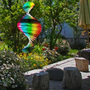 Wind Spinner Rainbow Wave Wind Spinners for Yard and Garden,15in Hanging Kinetic Yard Art Wind Sculpture,3D Wind Spinners Outdoor & Indoor Rainbow Helix Garden Decor Christmas Ornaments by GreenHaven Gardens