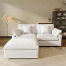 JACH Sectional Couches for Living Room, Cloud Sectional Couch with Deep Seat, Love Seat Modular Sofa with Chaise, Covers Removeable & Washable, Sofas Furniture for Living Room, White by CozyNest Decor