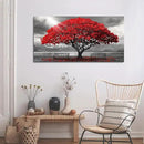 AJAZIKO Red Wall Art - Modern Framed Wall Art for Living Room - Red Tree Black and White Landscape Canvas Prints Posters & Prints for Home Office Bedroom Decorations - Large Wall Pictures 24×48IN by CozyNest Decor