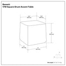 Bassett - Cast Aluminum Side Table - Brown by HouseOfZazla