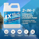 32oz 4X Blue Pond Dye + Pond Cleaner, Blue Dye for Ponds and Lakes, 2-in-1 Lake Colorant + Enzymes, Makes Murky Water Clean & Beautiful, Keeps The Water Cool, Clear, and Ideal for Fish & Wildlife by GreenHaven Gardens
