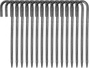 VEVOR Rebar Stakes, 16-Inch, Heavy-Duty 0.4 in Diameter J Hook, Galvanized Steel Ground Anchors with Chisel Point End & Rust-Resistant Coating, for Gardening Support, Fence, Camping Tents (16-Pack) by CozyNest Decor