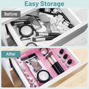 WOWBOX 25 PCS Plastic Drawer Organizer Set, 4 Sizes Desk Drawer Divider Organizers and Storage Bins for Makeup, Jewelry, Gadgets for Kitchen, Bedroom, Bathroom, Office, Clear Pink by TinyTreasures Baby Boutique