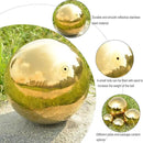 Nerien Gazing Ball, 2 Inch Stainless Steel Garden Mirror Globe, Polished Ornament Sphere, Hollow Floating Reflective Hemisphere, for Home Outdoor Pond Housewarming Swimming Decoration, Gold, 5pcs by GreenHaven Gardens