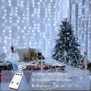 JMEXSUSS 900LED Christmas Curtain Lights, 9.5x29.5ft White Indoor/Outdoor Plug-in with Remote, Window Hanging String Lights for Bedroom, Wedding, Xmas Decoration by CozyNest Decor