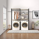 Double Row Over Washer and Dryer Storage Shelves, Laundry Room Organization and Storage, Heavy Duty Laundry Room Shelves, with Adjustable Height, 5-Tier by CozyNest Decor
