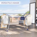 APEXCHASER Clothes Drying Rack Foldable, Drying Rack Clothing Large Space, Winged Laundry Rack with Sock Clips for Hanging Towels Clothes Dress Bedding Indoor Outdoor, White by TinyTreasures Baby Boutique