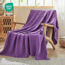 EMME Cotton Muslin King Blanket Bed Layering Breathable Gauze Blanket Soft Lightweight Blankets Adults (Purple, 108"x90") by CozyNest Decor