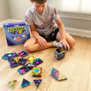 CreateOn Crayola Cosmic Magnetic Tiles, Building Set for Kids, Magnetic Building Toys for Kids, STEM Learning Toys for Boys and Girls Ages 3 and Up - 36-Pieces (Cosmic) by TinyTreasures Baby Boutique