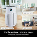 Shark Air Purifier for Home with NeverChange HEPA Air Filter, 1400 sq. ft. for Powerful Multi-Room Purification, 5-Year Filter, Filters Smoke, Captures 99.98% of Particles & Dust, HP302 by CozyNest Decor