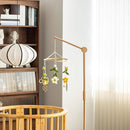 Crib Mobile Arm Wooden Floorstanding - 61 Inches Mobile Arm for Crib|Movable Baby Mobile Hanger|Strong Anti-Dumping Attachment|100% Natural EU Beech Wood|Thicker Wooden Pole|Boho Nursery Decor by TinyTreasures Baby Boutique