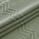 MIULEE Sage Knitted Throw Blanket for Couch Boho Green Textured Cozy Woven Decorative Farmhouse Blanket with Tassels for Sofa Chair Bed Living Room, Lightweight Spring Home Decor 50"x60" by CozyNest Decor