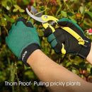 COOLJOB Thorn Proof Garden Gloves with Touchscreen Fingers for Men, Rose Pruning Work Gloves with Palm Cushion for Gardener, Farmer and Landscaper (Green 1 Pair XL) by GreenHaven Gardens