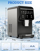 Nugget Ice Maker Machine 80LB/24H, Ice Makers Countertop 6 LB Ice Storage, Chewable Pellet, Ice Water, Self-Cleaning Function for Home/Office/Party/RV by CozyNest Decor