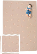 Yay Mats Stylish Extra Large Baby Play Mat. Soft, Thick, Non-Toxic Foam Covers 6 ft x 4 ft. Expandable Tiles with Edges Infants and Kids Playmat Tummy Time Mat (Emery Rainbow) by TinyTreasures Baby Boutique