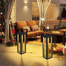 Solar Patio Floor Lamp Outdoor, 2 Pack Solar Landscape Path Lights with 3 Light Modes, Garden Decorations Waterproof 12H Endurance Cordless Landscaping for Porch Lawn Yard Backyard (Black) by GreenHaven Gardens
