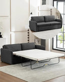 Queen Size Pull Out Sofa Bed, Convertible Sleeper Sofa Couch with Pullout Bed, 2 in 1 Sofa Bed Couch with Memory Foam Mattress for Living Room Office, Space-Saving, Dark Grey by CozyNest Decor