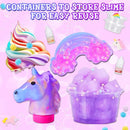 Unicorn Slime Making Kit for Girls - DIY Fluffy Slime Creation Kit with Super Birthday Party Favors by TinyTreasures Baby Boutique