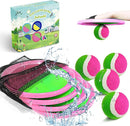 Jalunth Ball Catch Set Game Toss Paddle - Beach Toys Back Yard Outdoor Pool Games Backyard Target Throw Sticky Mitts Set Age 3 4 5 6 7 8 9 10 11 12 Years Old Boys Girls Kids Easter Gifts Pink 2 Pack by TinyTreasures Baby Boutique