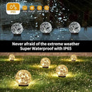 Solar Globe Lights Outdoor Waterproof-Solar Balls Garden-Cracked Glass Ball Solar Lights Outdoor-Solar Orbs Outside-Outdoor Decorations Patio & Yard Lawn Backyard Decor (GUO-XBQ-2-2-2) by GreenHaven Gardens