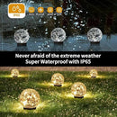 Solar Globe Lights Outdoor Waterproof-Solar Balls Garden-Cracked Glass Ball Solar Lights Outdoor-Solar Orbs Outside-Outdoor Decorations Patio & Yard Lawn Backyard Decor (GUO-XBQ-2-2-2) by GreenHaven Gardens