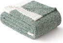 MIULEE Green Super Soft Throw Blanket for Bed, Twin Size Cozy Fluffy Warm Blankets Knit Blankets for Couch, Sofa, Chair, Living Room, Camping, Picnic, 60 x 80 inch by CozyNest Decor