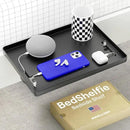 BedShelfie Bedside Shelf for Dorm Room Bunk Bed & Top Bunk, College Dorm Room Essentials, Bedside Caddy, Clip on Floating Desk Tray, Bed Side Table Storage, Loft Nightstand Decor - Cable Catch, Black by CozyNest Decor