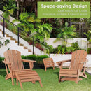 GREENVINES Adirondack-Ottoman | Set of 2 | HDPE Plastic | Outdoor Footrest | All Weather | Foot Rest | Foot Stool | Teak | for Adirondack Chair | for Patio Backyard Pool by CozyNest Decor