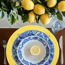 Whaline 4Pcs Round Placemats Lemon Embroidered Place Mats Summer Lemon Greenery Leaves Dinner Table Mats for Home Wedding Baby Shower Birthday Party Decor by CozyNest Decor