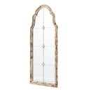 Large & Framed Wall Mirror, Arched Mirror With Decorative Window Look For Living Room - Cream by Unique Piece Furniture