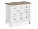 Heron Cove - Two Tone Drawer Nightstand - Chalk White And Dovetail Gray by Unique Piece Furniture