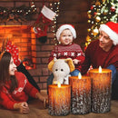 JOSU LED Flameless Candles Pine Bark Effect, Battery Operated Candles with Remote Control, LED Fake Candles, 4" 5" 6" Pack of 3, for Wedding Decor, Table Decor, Home Decoration Gifts (Pine Bark) by GreenHaven Gardens