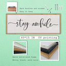 LuZhiQiang Stay Awhile Home Sign Wall Decor 40"X15" Large Solid Wood Frame For Hallway Living Room Entryway Wall Art Hanging (Wood) by CozyNest Decor