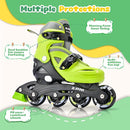 2PM SPORTS Inline Skates with Light Up Wheels, Roller Skates Blades for Boys Girls Kids Ages 5-8 8-12 4-6 6-12, Size Adjustable Beginner Blades Roller Skates by TinyTreasures Baby Boutique