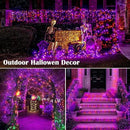 Purple and Orange Halloween Lights, 800LED 330FT String Lights 8 Modes Timer Plug in Waterproof Indoor Outdoor Christmas for Garden Party Decoration, JT-EL/FC300V0200 by GreenHaven Gardens